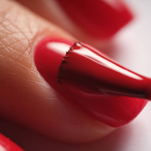 Acrylic overlays with Gelish nail paint