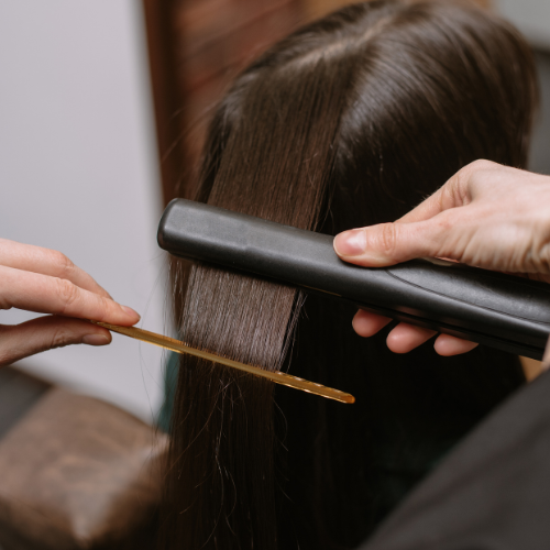 Straightening with iron